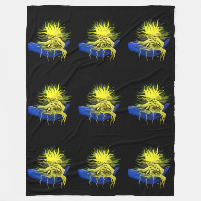 Dolphin Love Fleece Blanket (Front)