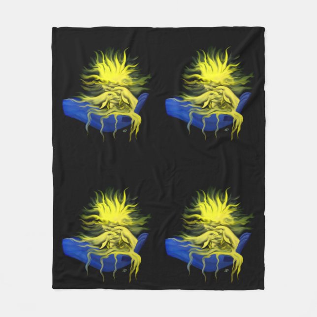 Dolphin Love Fleece Blanket (Front)