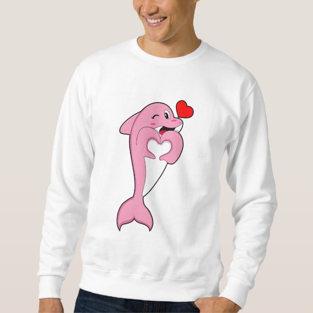 Dolphin Love Heart Sweatshirt (Front)