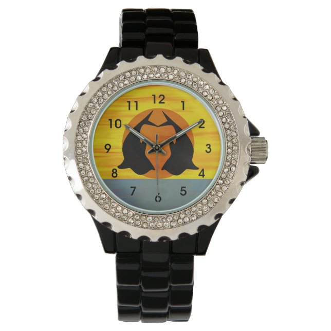 Dolphin Love Heart Watch (Front)