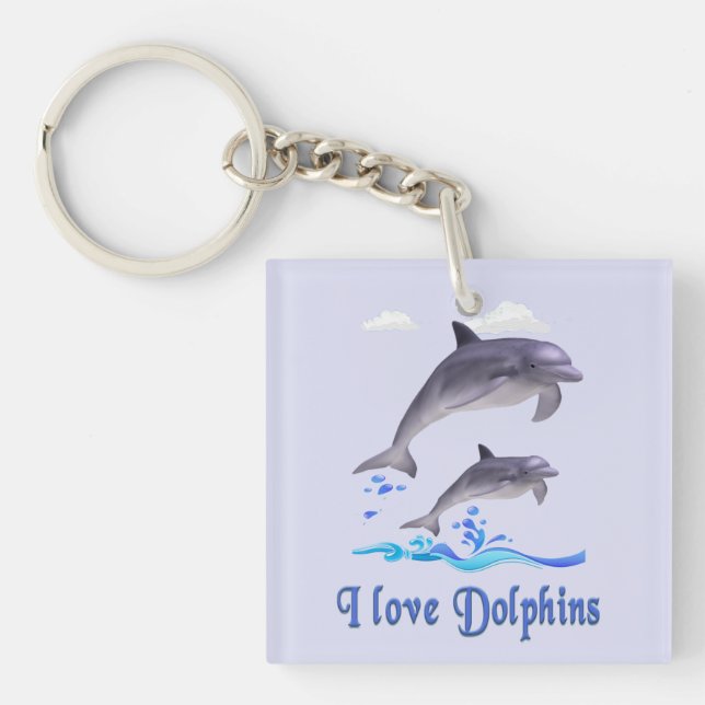 Dolphin Love Keychain (Front)