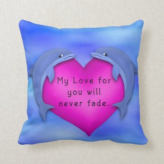 Dolphin Love Throw Pillow
