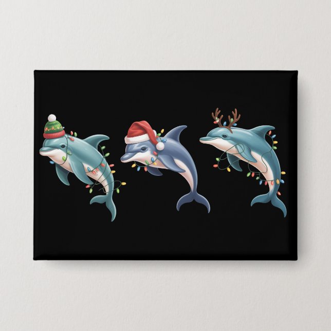 Dolphin Lover Christmas Santa Hat Xmas (Front)