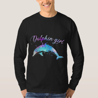 Dolphin Lover Gift| Galaxy Dolphin Girl T-Shirt