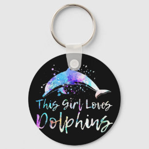 dolphin lover gift this girl loves dolphins keychain