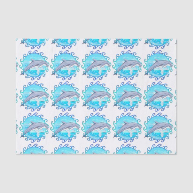 Dolphin Maori Sun Tissue Paper (Front)