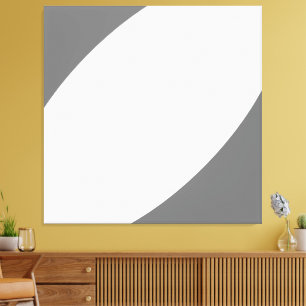 Dolphin. Modern Sleek White Grey Nautical Curves Canvas Print