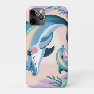 Dolphin Mom and Baby iPhone 11 Pro Case