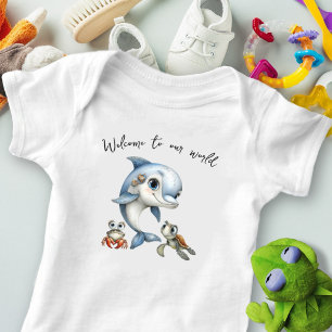 Dolphin New Baby Welcome Bodysuit