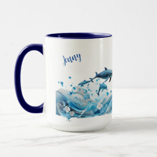 Dolphin nom personnalisé tasse personnalisée perso