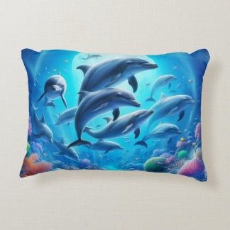 dolphin nursery accent pillow
