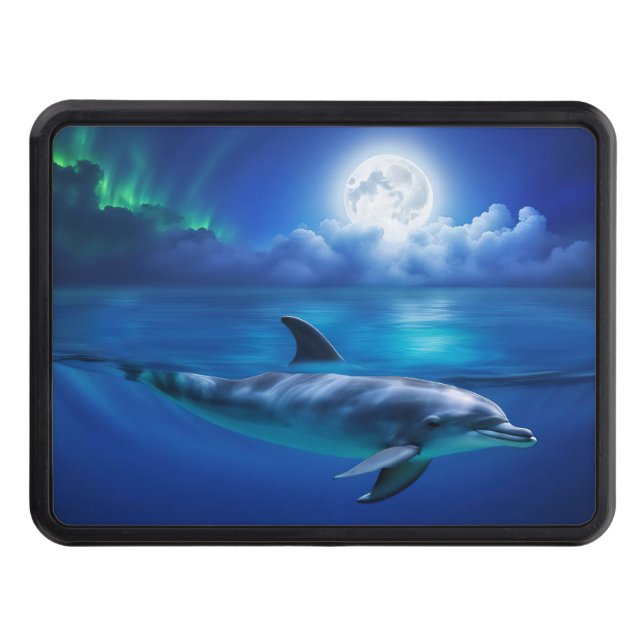 Dolphin Ocean Sea Trailer Trailer Hitch Cover (Front)