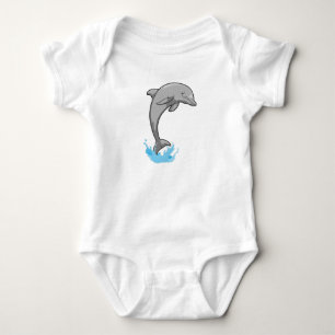 Dolphin over Water Baby Bodysuit