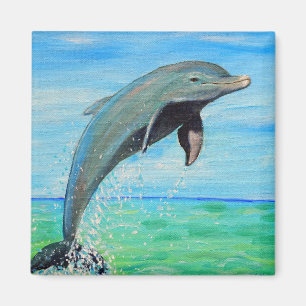Dolphin Painting Magnet