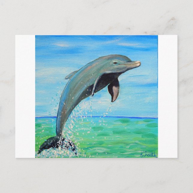 Dolphin Painting Postcard (Front)