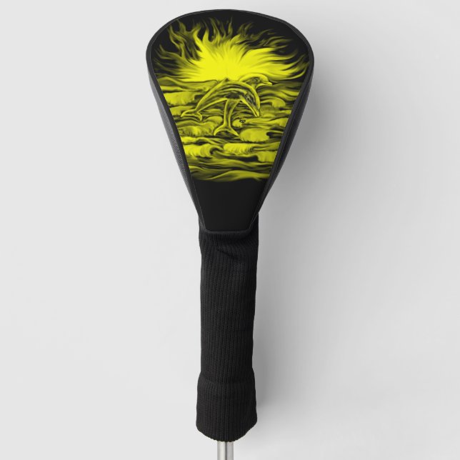 Dolphin pair in the Sunshine Golf Head Cover (Front)