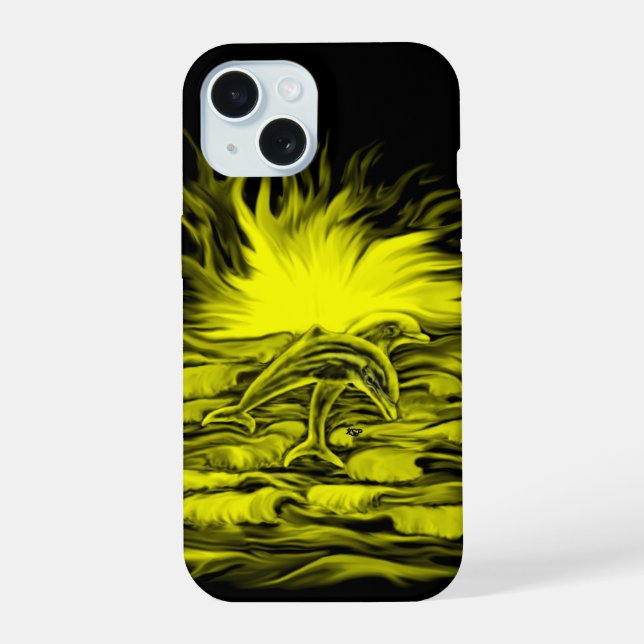 Dolphin pair in the Sunshine iPhone 15 Case (Back)