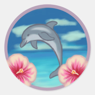 Dolphin Paradise Classic Round Sticker