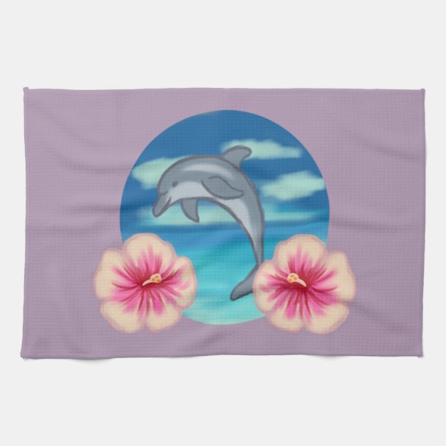 Dolphin Paradise Kitchen Towel (Horizontal)
