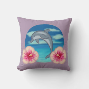 Dolphin Paradise Throw Pillow