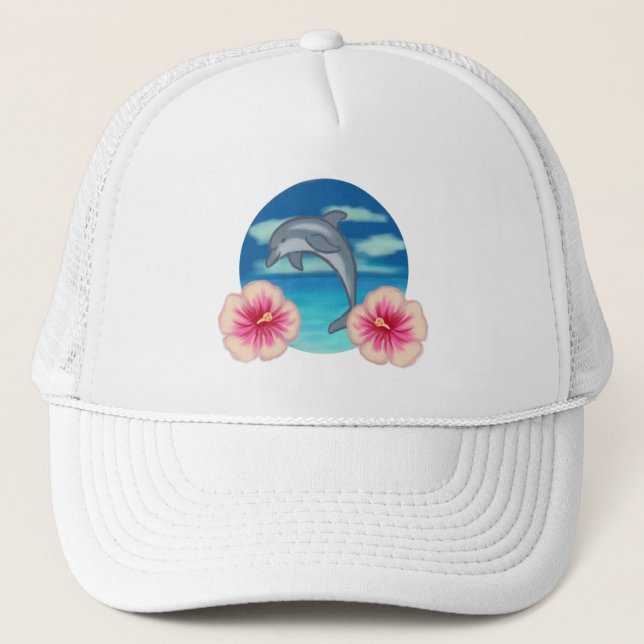 Dolphin Paradise Trucker Hat (Front)