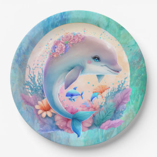 Dolphin Party Plate