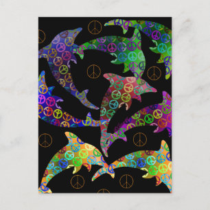 Dolphin Peace Pod Postcard