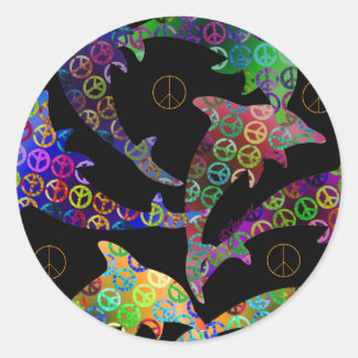 Dolphin Peace Pod Sticker