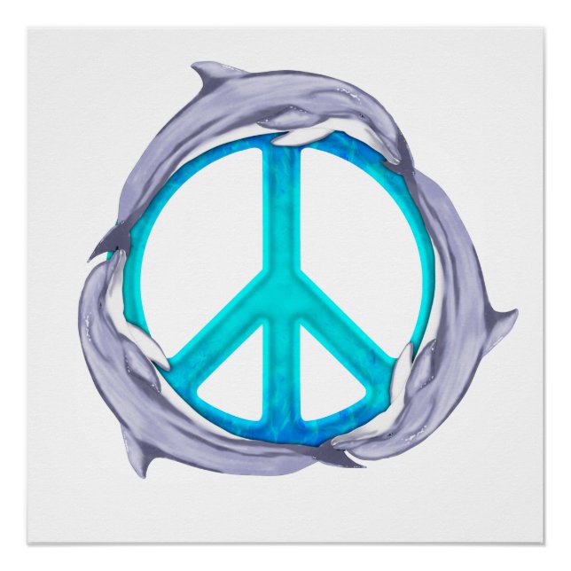 Dolphin Peace Poster (Front)