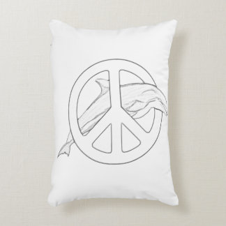 Dolphin Peace Sign Adult Colouring Pillow