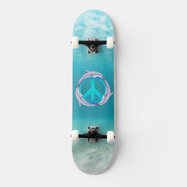 Dolphin Peace Skateboard (Front)