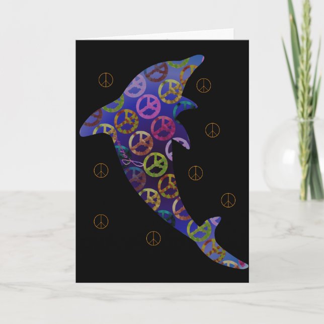 Dolphin Peace Thursday Greeting Card (Front)