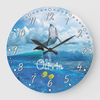 Dolphin Personalizable Wall Clock