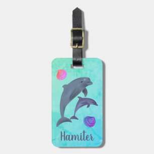Dolphin Personalized Luggage Tag