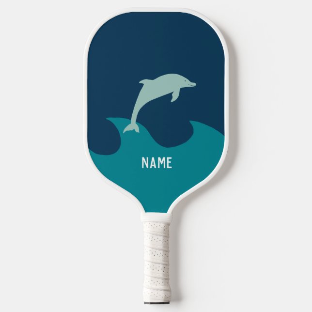 Dolphin Pickleball Paddle by Deb Jeffrey (Front)
