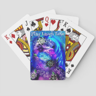 Dolphin Play Laugh Love Whimsical Painting Art Playing Cards