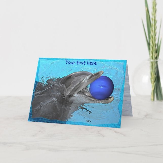 Dolphin playing with Neptune (card) Card (Front)