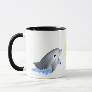 Dolphin Playing with Sun Mug