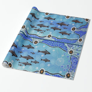 Dolphin Pod Wrapping Paper 1