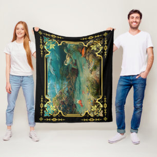 dolphin/porpoises, sea turtle ocean fish sea fleec fleece blanket