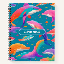 Dolphin Rainbow Colourful Personalized Pattern
