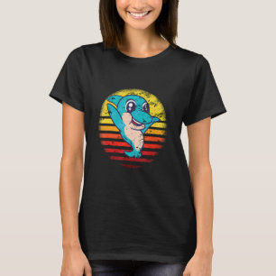 Dolphin Retro 70s Vintage Animal Silhouette Distre T-Shirt