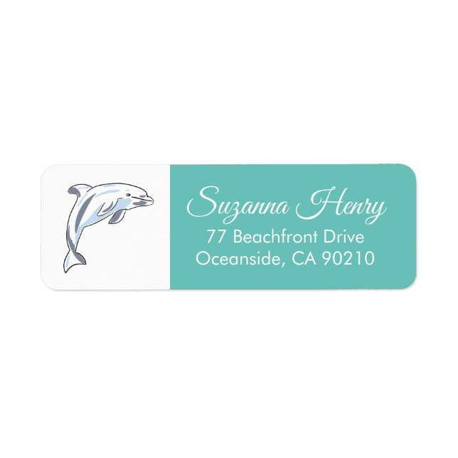 DOLPHIN Return address _elegant handwriting (Front)