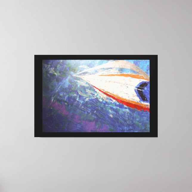 Dolphin ride along  canvas print (Front)