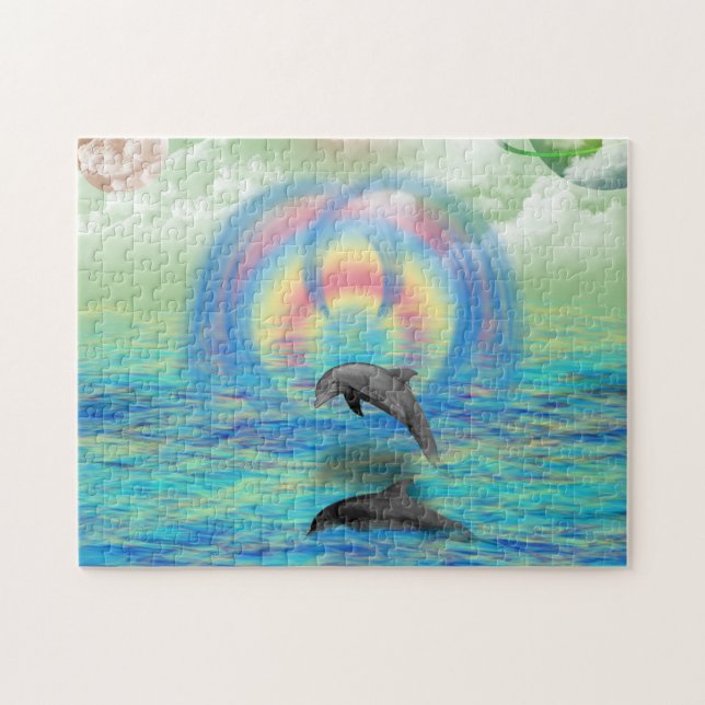 Dolphin Rising Jigsaw Puzzle (Horizontal)