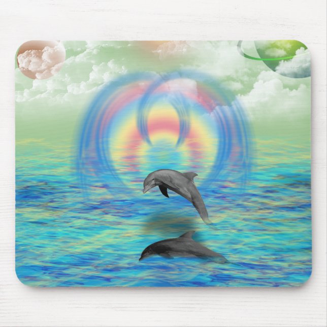 Dolphin Rising Mouse Pad (Front)