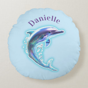Dolphin round pillow