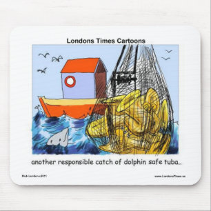 Dolphin-Safe Tuba Funny Gifts Tees Mugs & Cards Mouse Pad