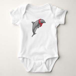 Dolphin Scarf Baby Bodysuit