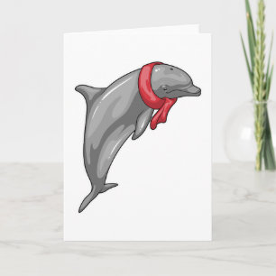 Dolphin Scarf Card